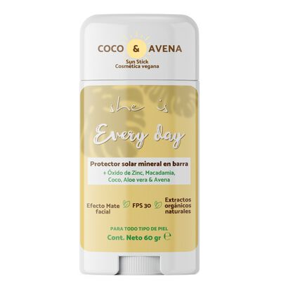 Protector Solar Facial FPS 30 En Barra 60gr She is skincare