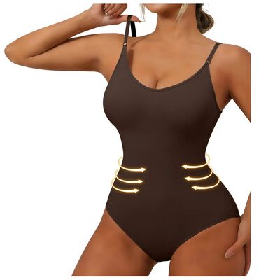Kit 3pcs Panty Faja Body Reductora Moldeadora Sexy Color: Marron Talla:XXL