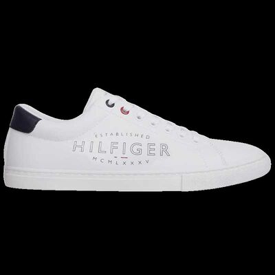 Tenis Tommy Hilfiger Pu Vulc Blanco Marino Original Para Hombre