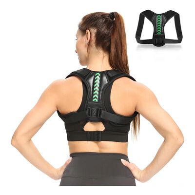 Corrector Postura Espalda Para Hombre Y Mujer Ajustable Faja S Negro Malubero