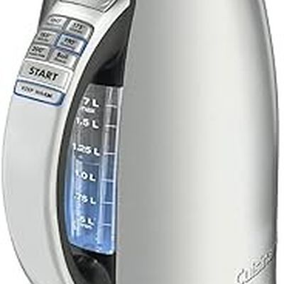 A Cuisinart CPK-17 PerfecTemp Tetera el&eacute;ctrica inal&aacute;mbrica de acero inoxidable de 1.7 litros