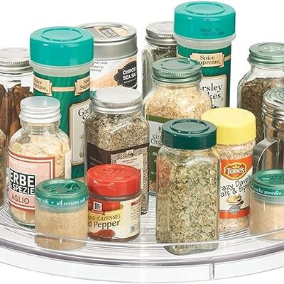 VASA NAMA 11.5 Inch Plato Giratorio para Cocina, Organizador de Armarios Pl&aacute;stico Libre de BPA, Especiero Giratorio