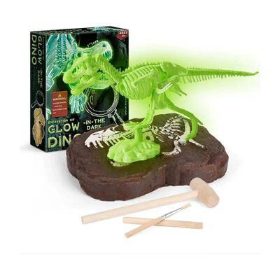 F&oacute;sil Set Educativo , Exploraci&oacute;n Total Libera y Despierta al T-Rex con Luz, Dino-Luminiscente Brilla en la Oscuridad