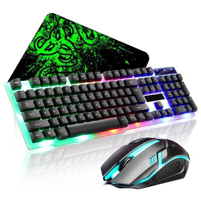 Kit Teclado Mouse Game Profesional Malubero Alfombrilla De Rat&oacute;n Usb