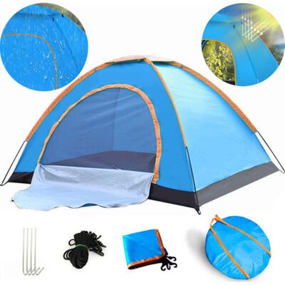 "Tienda Casa Campa&ntilde;a Exterior Camping Pop Up 2 Persona 2*1.4m Azul "