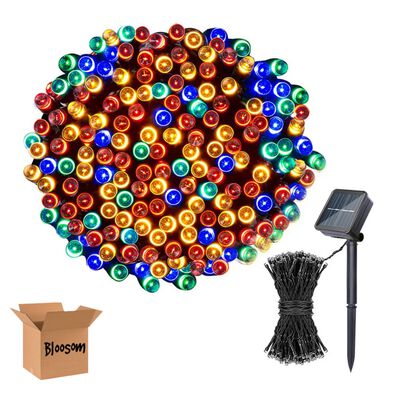 Luces Solares Decorativas De Exterior 10m 100leds 8 Modos Multicolor