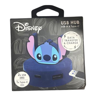 Disney Hub Usb Stitch 3 Puertos Cargador Multipuerto 2