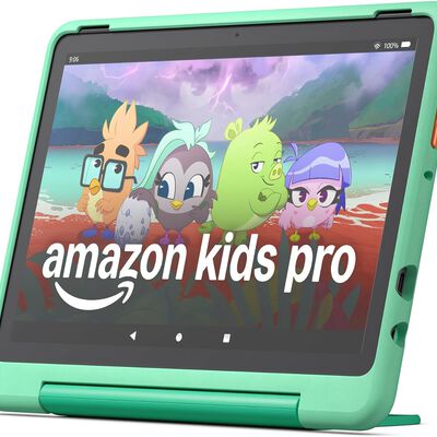 Tablet Infantil Fire Kids Pro 10 Amazon 32 Gb Pantalla de 10 Pulgadas Color Verde Agua