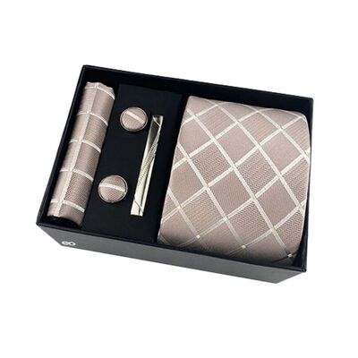 Set De Corbata Formal De 8 Cm Con Estuche De Regalo Rosa claro
