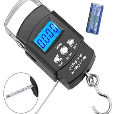 Bascula Digital Portatil Para Maleta Articulos De Viaje 50kg Negro