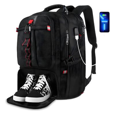 Mochila Gym Con Compartimento Para Zapatos Negro