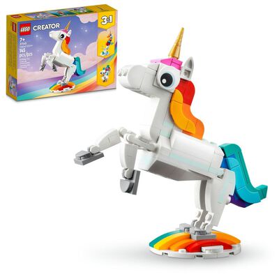LEGO Creator 3 en 1 Unicornio M&aacute;gico 145 Piezas COLOR MULTICOLOR Para Ni&ntilde;os Desde 7 A&ntilde;os