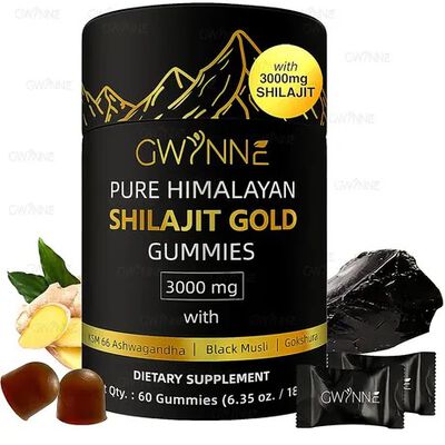 Gummies Shilajit Puro Del Himalaya 85 Micronutrientes Apto Para Hombres Y Mujeres 100% Natural Org&aacute;nico 60 Gomitas