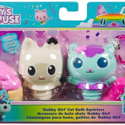 Gabby's Dollhouse Cat Bath Squirters, Mercat y Pandy Paws Juguetes Flotantes Ba&ntilde;o