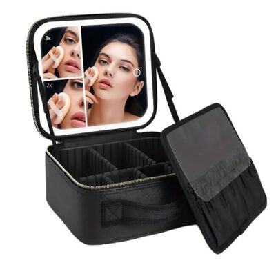 Maletin Estuche De Maquillaje Con Espejo Y Luz Led 3 Modos