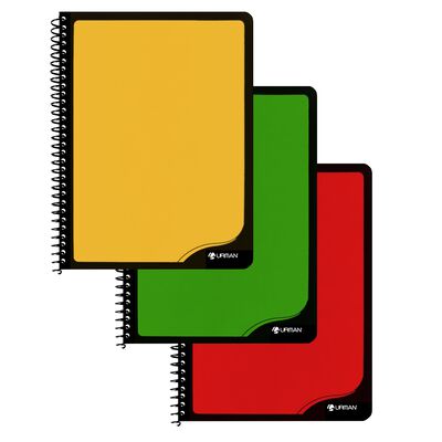 Cuaderno profesional kit Mixto 3 piezas Urman Raya Cuadro Grande y Cuadro chico Original Resistente