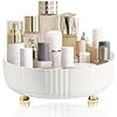 A VIDA4U Organizador de Maquillaje Giratorio 360 &deg;, Vitrinas Giratorias para el Cuidado de la Piel y Cosm&eacute;ticos, y Soporte para Perfumes, Gran Caja de Almacenamiento para Ba&ntilde;o y Dormitorio.