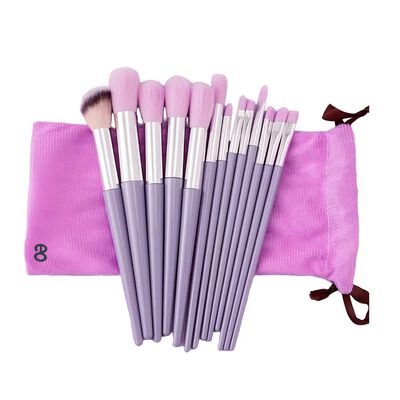 Set Brochas De Maquillaje 13 Pzs Profesional Purpura