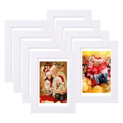 Marcos De Fotos Decorativos De 8 Piezas Blanco