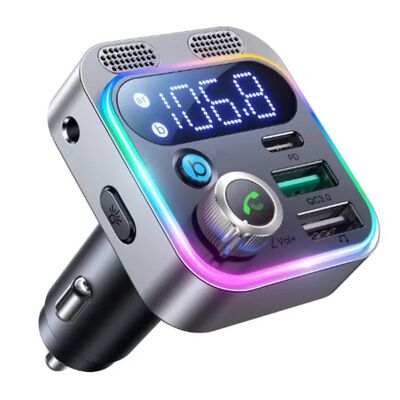 Transmisor Fm Bluetooth 5.3 Para Auto Con Adaptador Bluetooth Pd 48w