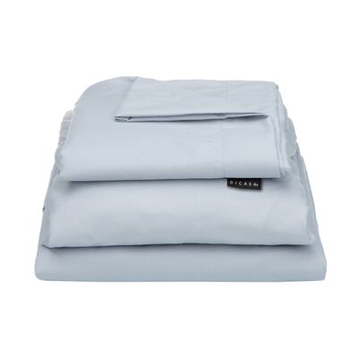 Combo S&aacute;banas Queen Size Dicasa Softy Platino +Almohadas 2 Pack