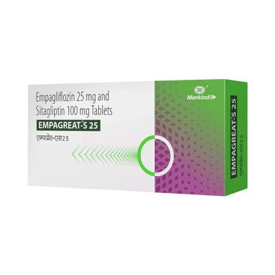 Empagliflozina 25mg + Sitagliptina 100mg 30 Tabletas Empagreat-S 25