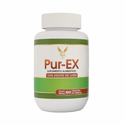 Rosh Life | Pur-EX Suplemento Natural para Ri&ntilde;ones | Diente de Le&oacute;n | Bienestar Intestinal | 100% natural | 60 C&aacute;psulas