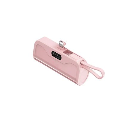 Power Bank 5000 Mah Cargador Bater&iacute;a Port&aacute;til Para iPhone Rosa