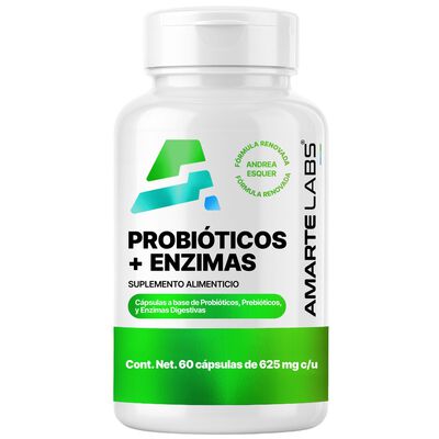 Amarte Labs Probi&oacute;ticos Enzimas Digestivas Salud Intestinal
