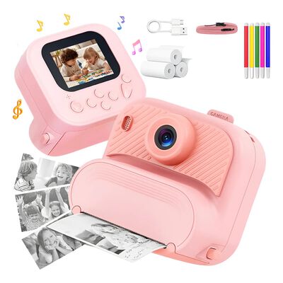 C&aacute;mara Digital Para Ni&ntilde;os 1080p+32gb C&aacute;mara Instant&aacute;nea Foto Rosa