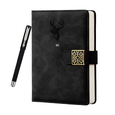 Cuaderno Forrado Tapa Dura Para Regalo Escolar, 360 P&aacute;ginas Negro