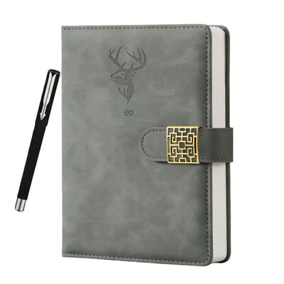 Cuaderno Forrado Tapa Dura Para Regalo Escolar, 360 P&aacute;ginas Gris