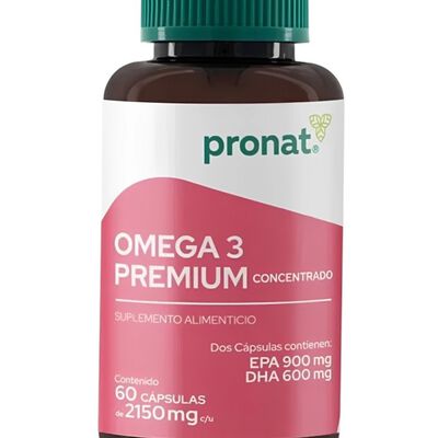 Suplemento Omega 3 Premium Concentrado - Pronat - 1,500 mg EPA+DHA 60 C&aacute;psulas