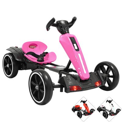 Montable Electrico para Ni&ntilde;os Go Kart Luz Sonido Bluetooth Bater&iacute;a 12v - Rosa