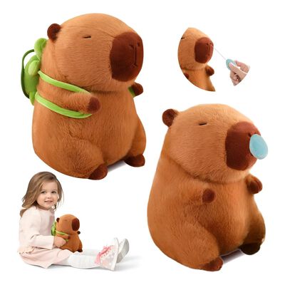 2pzs Mu&ntilde;eco Decorativo Realista De Peluche De Carpincho 22cm