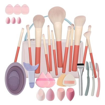 Kit De Maquillaje Brocha Y Herramientas Cosm&eacute;ticas 33 Pieza Esponjas Neceseres Profesional , difuminado de belleza