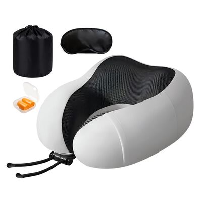 Almohadas De Viaje Para Cuello 100% Espuma Viscoel&aacute;stica GRIS