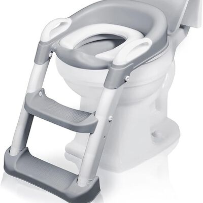A MAGMALIFE Ba&ntilde;o Entrenador, Asiento Entrenador para Ba&ntilde;o con Escalera Antideslizante, Taburete Plegable Infantil para Taza de Ba&ntilde;o, F&aacute;cil de Guardar, Asiento Ergon&oacute;mico, Edad de 2 a 5 A&ntilde;os.
