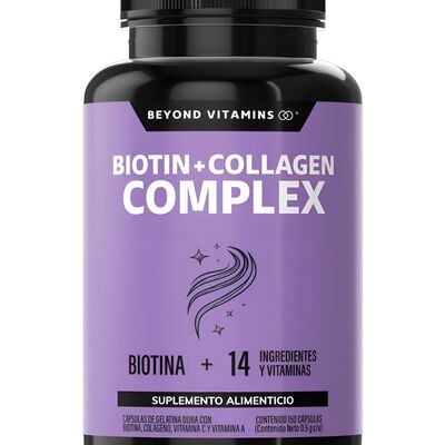 Biotin + Collagen Complex Cabello Piel U&ntilde;as - 150 C&aacute;psulas