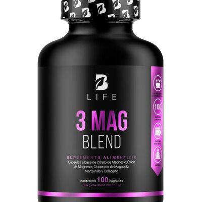 Mezcla De Magnesios 100 C&aacute;ps Citrato Oxido Gluconato