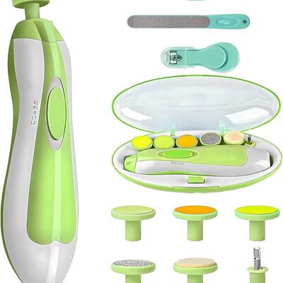 Lima de u&ntilde;as bebe Corta&uacute;&ntilde;as LED para beb&eacute;s, seguridad el&eacute;ctrica, corta&uacute;&ntilde;as para beb&eacute;s, kit de lima de u&ntilde;as para beb&eacute;s,