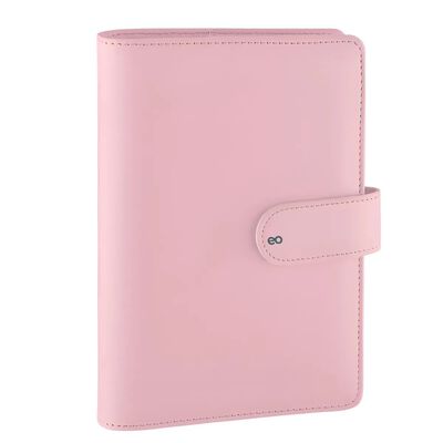 Carpeta De Cuero Sint&eacute;tico Macaron A6 Rosa