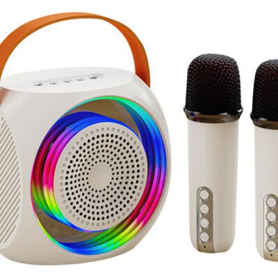 "Bocina Altavoz Inal&aacute;mbrico Port&aacute;ti Con De Karaoke Bluetooth negro "