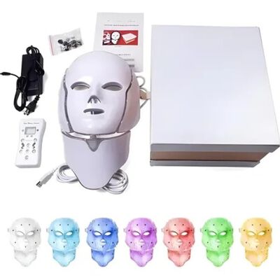 M&aacute;scara facial terap&eacute;utica LED 127V Blanco