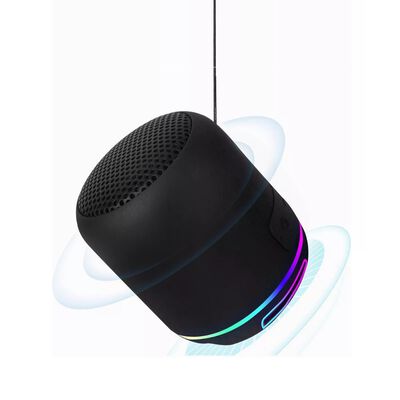 Bocina Port&aacute;til Con Bluetooth Mini Bocina Radio Y Luz Led negro.