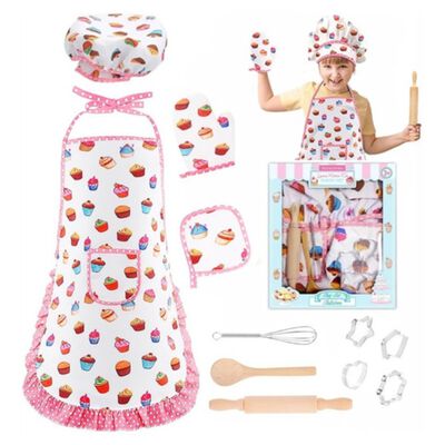 Kit De Juguetes De Cocina Para Ni&ntilde;os 11pz Blanco/Pastelillo