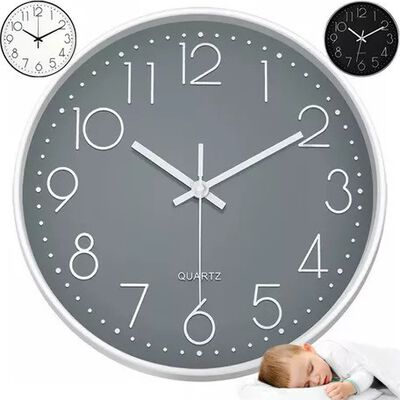 Reloj De Pared 30 cm Moderno Cuarzo Silencioso Dormitorio Y Sal&oacute;n.
