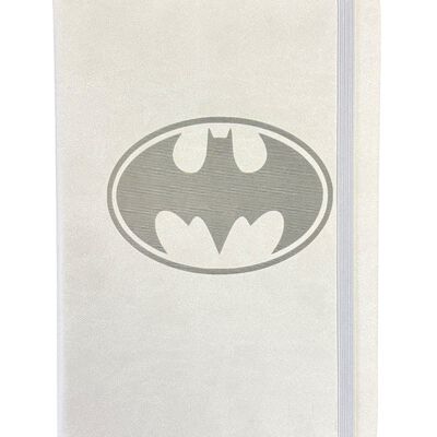 Libreta estilo franc&eacute;s color blanco, hojas rayadas,Batman