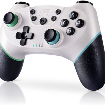 Control Inal&aacute;mbrico Para Nintendo Switch Blanco Con Negro