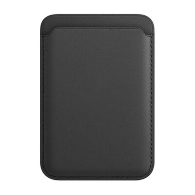 Tarjetero Cartera Magsafe Piel Wallet Magn&eacute;tica Para iPhone Negro